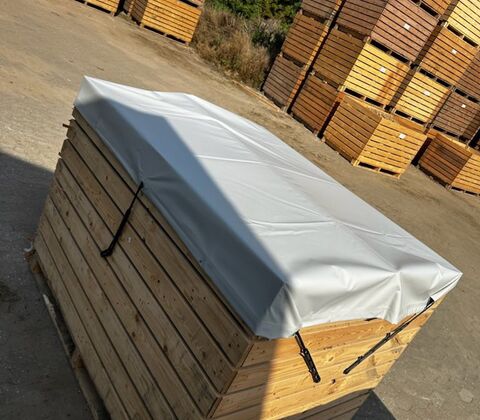 Presenning til kartoffelkasser